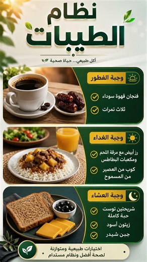 شرح #نظام_الطيبات | نموذج يوم كامل للوجبات 🍽️ فطور وغداء وعشاء صحي ومتوازن #ضياء_العوضي