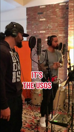 Flashback to #TheUsos recording their banger of an entrance theme. ☝️😤 #WWE #JimmyUso #JeyUso #DayOne #Ucey #Uso #flashback