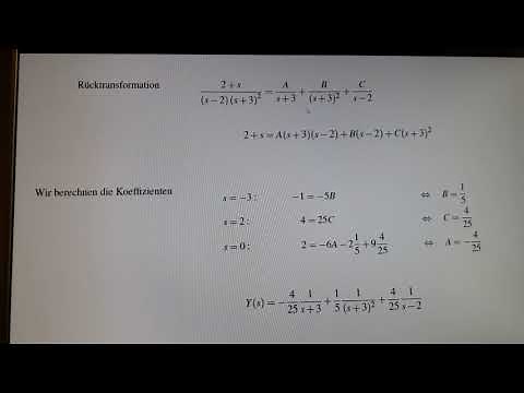 Differentialgleichungen 34- Anfangswertproblem mit Laplace-Transformation