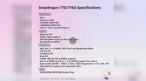 Qualcomm Snapdragon 775 Series SoC Specifications Surface Online