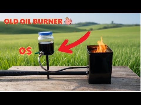 Recycle Waste Oil Into Free Heat! DIY Eco Friendly Cooking Burner