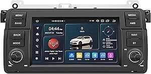 SWTNVIN Car Radio for BMW 3 Series E46 M3 Rover MG ZT 1999-2005 Android 14 CarPlay & Android Auto Stereo Built-in 4G LTE 5.0 WiFi DSP Bluetooth5.0 GPS SWC Octa-core 6GB RAM 64GB ROM (No DVD)