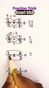 fraction tricks for students fraction conceptsfraction teaching #maths #mathstricks #france #fractio