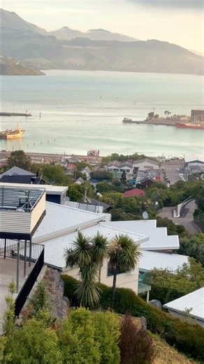 Magical Lyttelton Sunset 🌅 | Stunning Harbour View in New Zealand #views #travel #shorts