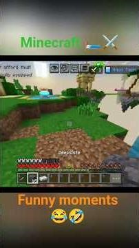 Minecraft Bed Wars funny moments 😂🤣#minecraft #bedwars #funny moments