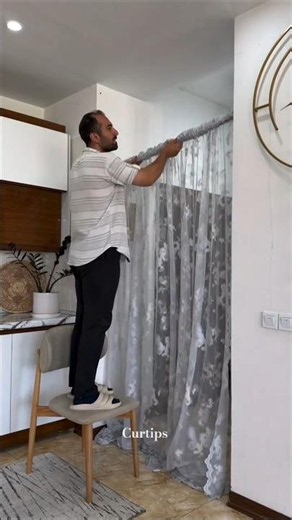 How to install curtain #diy #installation #curtains #fyp