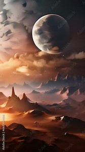 Scifi scene of a planet with constantly changing weather patterns, from violent thunderstorms to calm, sunny skies, with no scientific explanation, leading to theories about advanced alien