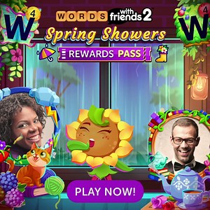 31K views · 40 reactions | Spring showers bring in-game flowers, Wordies! ️ Earn ALL-NEW rewards with the latest, Spring Showers Rewards Pass! Play now and watch your games flourish: https://play.wordswithfriends.com/kfET/SpringShowersFB #wordswithfriends #wordgames #trainyourbrain #brainteaser | Words With Friends | Facebook