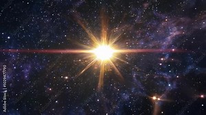 Bright star is exploding in deep space, creating a beautiful and powerful display of light and energy against a backdrop of countless stars