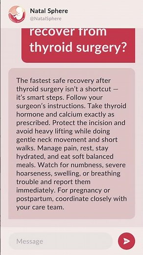 What is the fastest way to recover from thyroid surgery?
