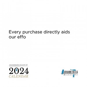 The 2024 Johannesburg Wildlife Vet Calendar is here! As the new year approaches, join us in celebrating and supporting the incredible journey of urban wildlife rehabilitation. Our calendar is more than just a way to mark time, it's a gallery of all we have achieved in the past year. Every month, you will be greeted by the faces of those who have found refuge with us. Calendars will be available for purchase from Friday, 1 December 2023 @ R150.00. Each purchase helps us continue our mission to pr