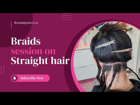 Live Box Braids on Straight Hair