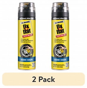 (2 pack) Fix-A-Flat Aerosol Emergency Flat Tire Repair and Inflator, for Standard Tires, Eco-Friendly Formula, Universal Fit for All Cars, 16 oz. (Pack of 1) - S60420