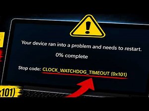 CLOCK WATCHDOG TIMEOUT (0x101) Error? FIX Windows 11 NOW! ⚡