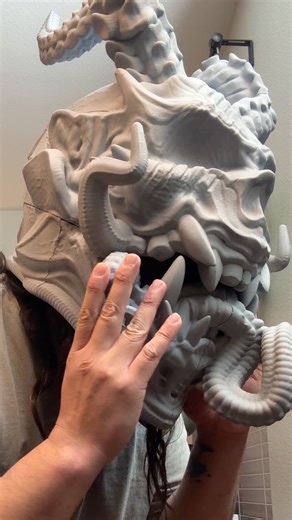 Michael Wong on Instagram: "3D scanned Sedici Duale helmet and 3d sculpted on top of it. Printed in multiple pieces using the Ender 3 V3 Plus by @creality3d kobra 2 max and kobra 2 plus by @anycubicofficial Bambu a1 combo and x1 carbon by @bambulab_official"