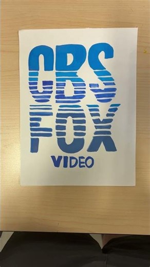 CBS FOX Video Logo with Blue Markers