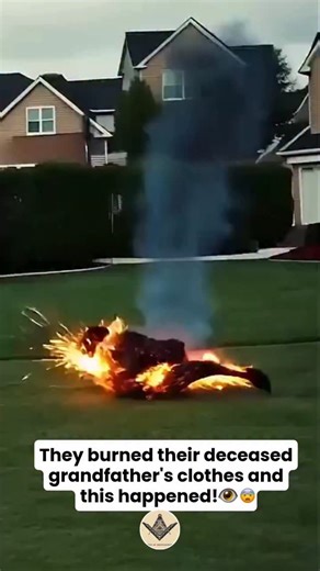 👁️Conspiracy👁️ on Instagram: "They burned their deceased grandfather's clothes and this happened! They told you it's just a ritual, but what if it's a message from the other side? Here’s what they don’t tell you: ✅ Fire is a powerful conductor of energy. In ancient traditions, it's not just for cleansing—it's a bridge between our world and the next. ✅ When you burn a departed loved one's belongings, you're not just disposing of items. You're releasing their residual energy, and sometimes... th