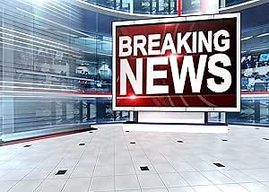 BELECO 10x6.5 ft Fabric News Broadcast Hall Backdrop Studio TV Breaking News Room Broadcasting Background Program Record Business Study Photo Prop
