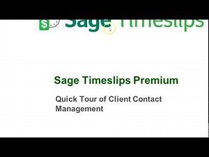 Sage Timeslips Premium: Client Contacts