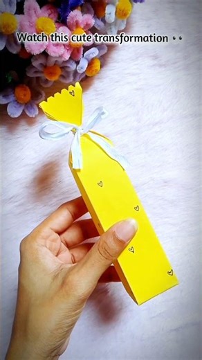 Easy Handmade Gift Box Idea 💛 #diy