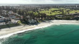 Aerial View of Cottesloe Beach, Perth Western Australia - 4K