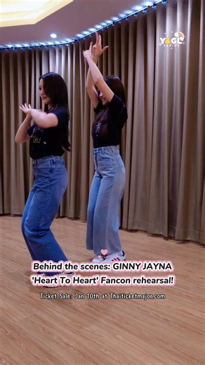 Behind the scenes: GINNY JAYNA 'Heart To Heart' Fancon rehearsal! 🗓Ticket Sale: Jan 10 at Thaiticketmajor #จินเจไลฟ์คืนหมาหอนก่อนกดบัตร #GinnyJaynaHeart2Heart #ginjay #ginnynatnicha #aangelinaass | Y & GL Series