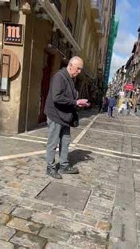 Walking towards Pamplona Cathedral, Buen Camino