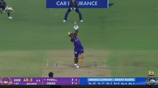 IPL 2026 M25: GT vs KKR - Rovman Powell Six