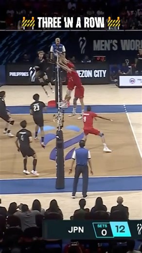 🇹🇷 Back-to-back-to-back blocks from Türkiye 🆚 Japan 🇯🇵 This game is turning into a real battle ⚔️ — and the Reds are pushing hard for a BIG upset right out of the gate 🔥 Watch it LIVE on VBTV 📺 #Volleyball #Philippines2025 #MWCH #ElectrifyingPhilippines | Volleyball World