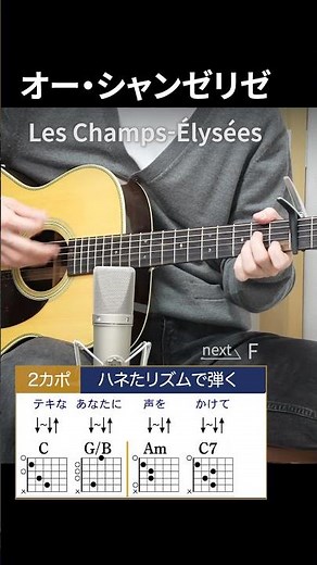 Champs-Élysées (Les Champs-Élysées) / Danièle Vidal - Guitar chords for singing along [Verse A]