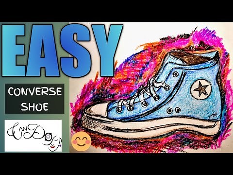 How To Draw A Converse shoe Step By Step For Beginners | Easy Shoe Drawing Tutorial | Easy Sneakers