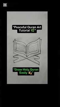 📚 Easy Islamic Drawing | How to Draw the Holy Quran Step by Step