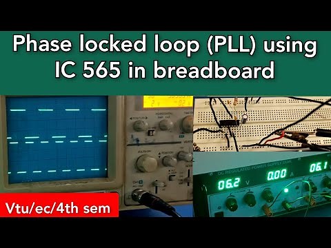 Phase locked loop|565 ic|breadboard|lab experiment|waveforms explained|lock range|capture range|pll
