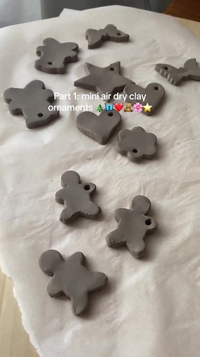 DIY Dollar Store Air Dry Clay Ornaments Tutorial