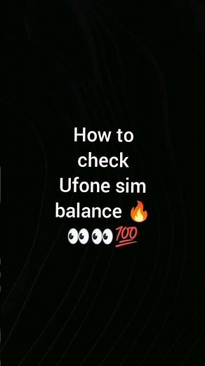 How to Check Ufone Balance | Ufone Balance Check Code 2025#youtubeshorts #trebdingshortvideo