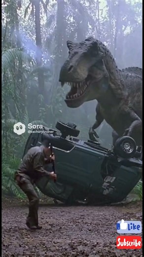 T-rex vs Tranquilizer. #t-rex #Tranquilizer #viral #viralvideo