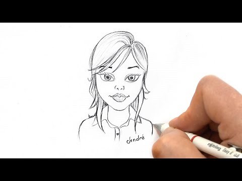 How to Sketch a Simple Face of a Beautiful Girl Cartoon - Pencil Sketch for Beginners