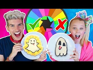 MYSTERY WHEEL PANCAKE ART CHALLENGE W/ Jojo Siwa - Halloween edition