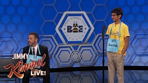 194K views · 1.7K reactions | Jimmy's war of words with 14-year-old Scripps National Spelling Bee champ #KarthikNemmani... #SpellingBee | Jimmy Kimmel Live | Facebook