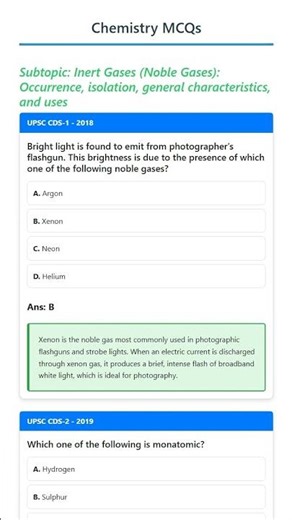 Inert Gases Noble Gases: Occurrence, isolation, general characteristics, and uses