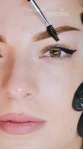 Some soft powdery brows for this model ✨ ____ #studentmodel #modelbrows #browtraining #powderbrow #ombrebrows #pmutraining | Melbourne College of Cosmetic Tattooing