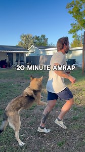 20 Minute Amrap 30 Burpees 20 KB Swings 10 50 feet shuttle runs (25 feet down 25 feet back) My score 3 40 reps Max thought it was a game but I was in the hurt locker towards the end. Pace the burpees. KB Swings should be done in no less than 2 sets. For the shuttle runs down and back is 1 completed rep. I got this workout from CrossFit main site and it proves yet again, you don’t need much to get a good workout in. #workout #homeworkout #metcon #crossfit #hardwork #kettlebell #bodyweight | Dax J