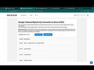Google Takeout MyActivity Converter to Excel (CSV)