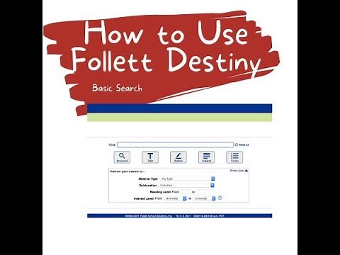 Teaching Students How to Use Follett Destiny Basic Search