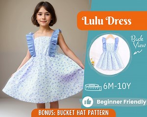 Dress Sewing Pattern for Kids, Dress Pattern, Kids Pattern, Summer Dress Pattern, Beginner Pattern, Sewing Pattern Toddlers, Baby Pattern - Etsy