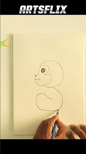 Step-by-Step monkey Drawing Tutorial | Easy Drawing Guide for Beginners #drawing #easydrawing