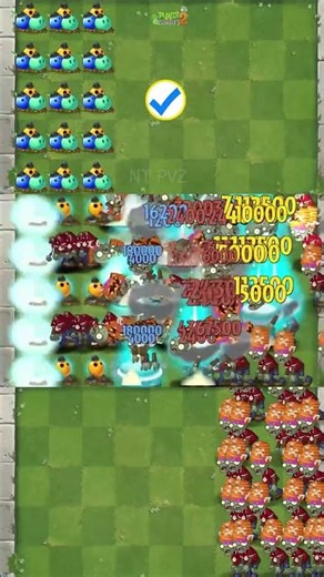 PvZ2 - Plants Level 1, Level 5, Level Max vs Fast Zombies