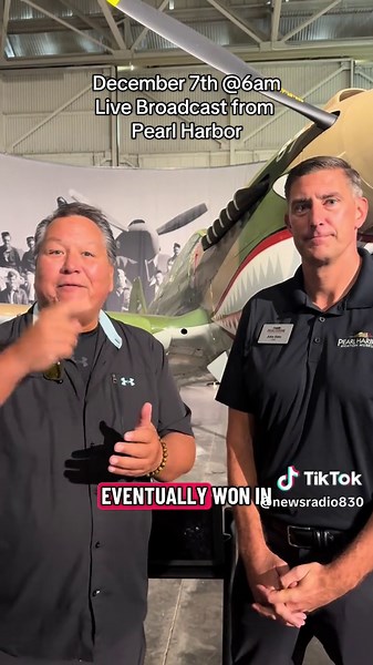 This Sunday December 7th starting at 6am join us for our live broadcast from Pearl Harbor on NewsRadio 830 KHVH #pearlharbor #pearlharboraviationmuseum #museum #hawaii #johnhiltz #december7 #fyp #featureme #830khvh @iHeartRadio @rickhamada