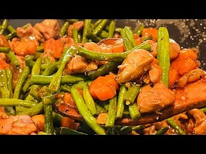 STRING BEANS AND CHICKEN STIR FRY | EASY VEGETABLE RECIPE