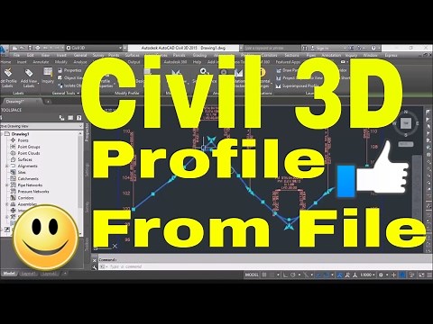 AutoCAD Civil 3D Tutorial Road Profile Creation From File in AutoCAD Civil 3D, ACAD, AutoDesk C3D